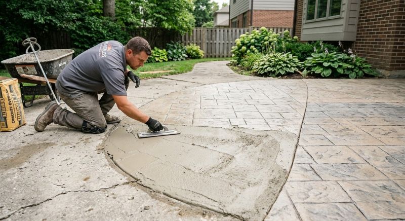 Stamped Overlay Installation in Fort Worth, TX